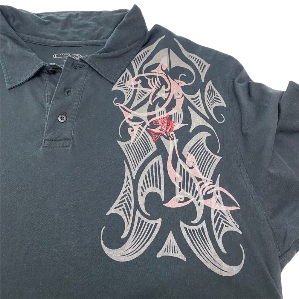 Crazy Shirt MENS artwork POLO SHIRT SZ XXL Prima cotton made Peru - Picture 5 of 10